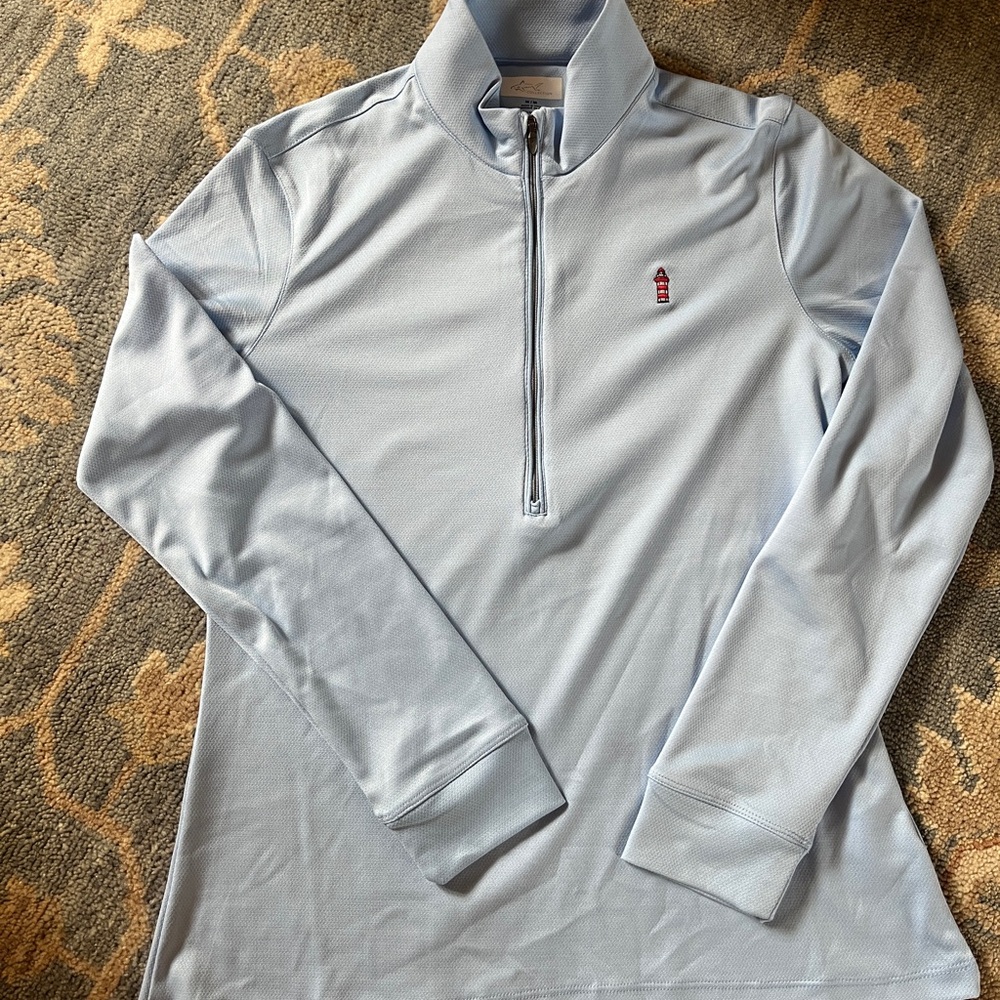 Greg Norman Collection Heritage Golf Tournament Light Blue Women's Top